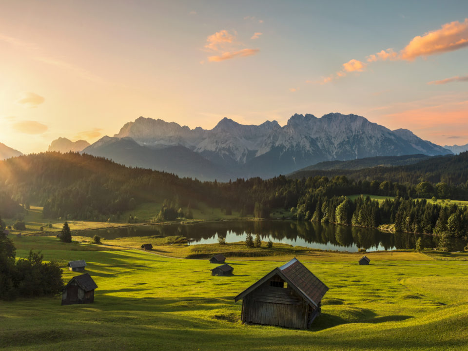 Berge in Bayern, Sonnenaufgang