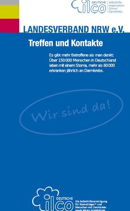 Titelseite ILCO-Flyer für Rehapatient*innen