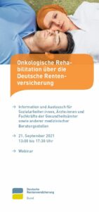 Titelblatt Flyer DRV-Workshop Onkologische Reha