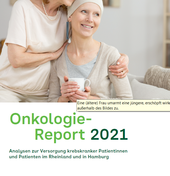 Titelblat des Onkologie-Reports der AOK Rheinland/Hamburg