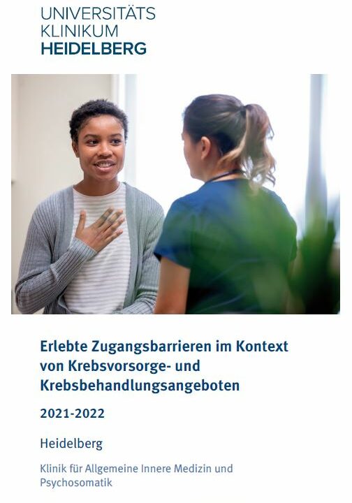 Flyer zur Studie über Zugangsbarrieren in der Krebsvorsorge